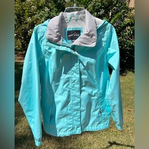 Eddie Bauer Women’s WeatherEdge Rain / Trail Coat, Light Blue (Mint), XS